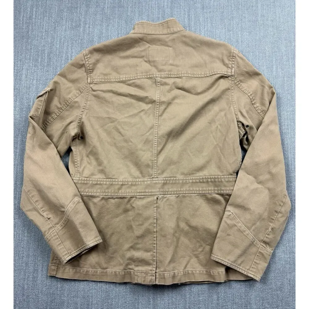 Lauren Ralph Lauren Safari Utility Jacket Womens Medium Tan Cotton Military - Picture 2 of 8